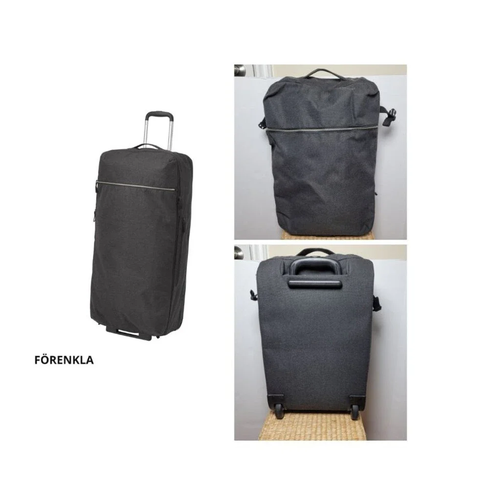 IKEA Forenkla Roller Carry On Bag Travel Luggage 15x11x31 Dark Gray Minimalist